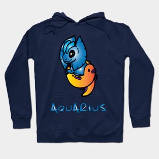 baby blue Aquarius dinosaur Hoodie